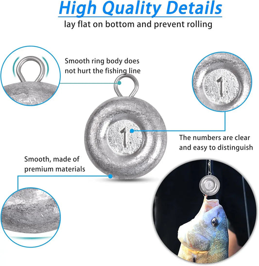 81pcs Fishing Weight Sinkers Kit with Tackle Box, Assorted Drop Bass Split Shot Coin Weights for Saltwater Casting