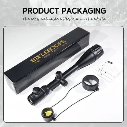 Tactical 6-24X50AOEG  Riflescope Outdoor Hunting Optical Scope Red Green Illuminated Reflex Sight Airsoft Air Gun Accessory