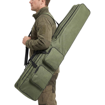 Fishing Pole Storage Bag 150cm Folding Rod Carry Case Waterproof Oxford Large Capacity for Men Family Travel Gifts