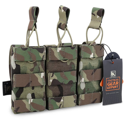 KRYDEX Tactical Magazine Pouch Single/Double/Triple Open-Top MOLLE Strap Holder Mag Pouch for 5.56mm M4 M16 Hunting Accessories