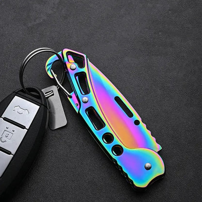 2pcs Folding Fruit Knife Stainless Steel Meat Cleaver Kitchen Knife with Non-slip Handle for Kitchen Accessories Pocket Knife