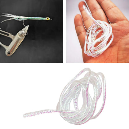 Round Pearl Mylar Braided Tubing Nylon Fly Tying Tool Fishing Materials Mesh for Freshwater Streamers 2mm 4mm 6mm