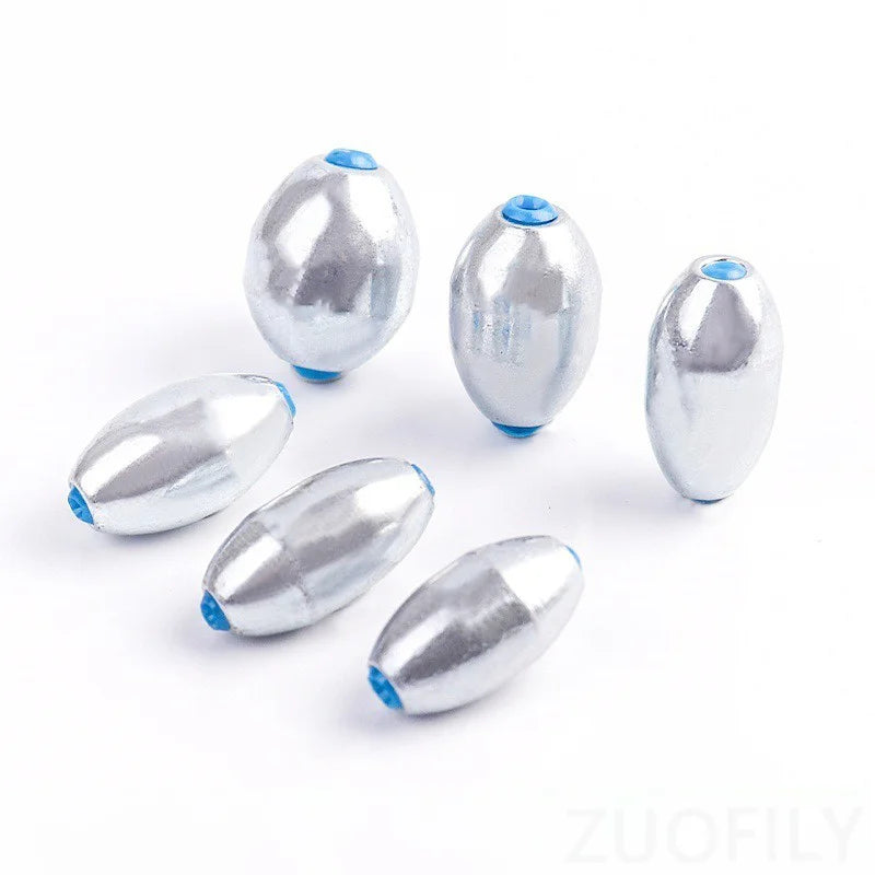 10PCS 20g 25g 30g 40g 50g Fishing Sinker Casting Fishing Alloy Weights Soft Core Deep Water Weight Sinker for Tackle Accessories