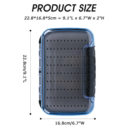 Goture Waterproof Fly Fishing Lure Bait Trout Flies Storage Box Case Container Fish Lure Bait Portable Fly Fishing Box