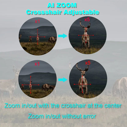 Digital Night Vision Riflescope 940nm IR Scope Sight Monocular 5X Zoom HD 1080P Video Photo 300m Night Vision for Hunting