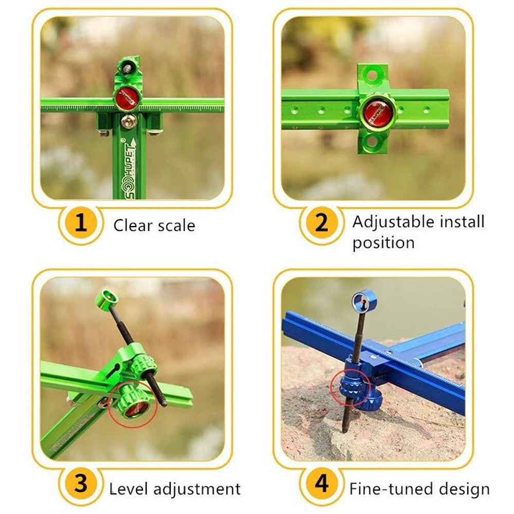Aluminum Alloy Recurve Bow Sight Color 6inch Right/Left Hand for Archery Target Hunting Shooting Aiming Tool Accessory