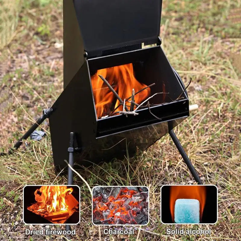 Rocket Stove Wood Burning Portable Wood Burning Stove Compact Stove Heating Burner Stove Tent Stove For Outdoor Cooking For