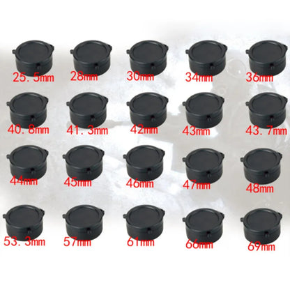 25-69mm Caliber Rifle Scope Lens Protection Cover Spring Quick Flip Up Dust-proof Caps for Tactical Hunt Optics Telescope Sight