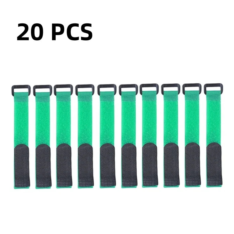 10pcs Fishing Rod Tie Holder Strap Suspender Fastener Hook Loop Ties Belt Fishing Rod Strapping Wrap Band Outdoor Fish Tool