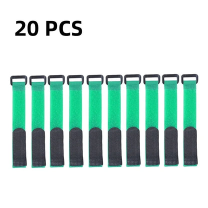 10pcs Fishing Rod Tie Holder Strap Suspender Fastener Hook Loop Ties Belt Fishing Rod Strapping Wrap Band Outdoor Fish Tool