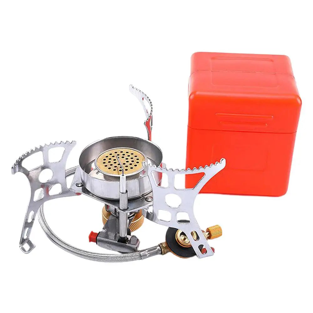 Small Camp Stove Foldable Pocket Stove Windproof Stove Lightweight Camping Burner Cooking Stove For Outdoor Backpacking Hiking
