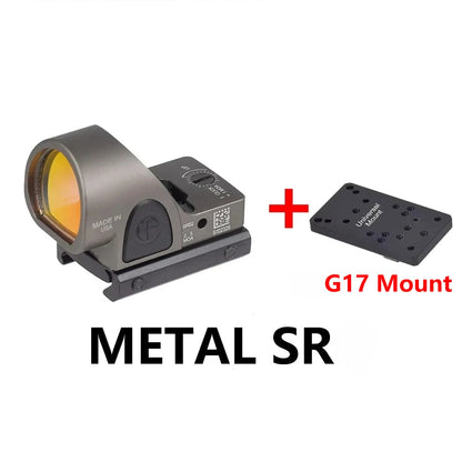 SR RM Mini Red Dot Sight Collimator Scope For Glock 17 Rear Sight Mount Hunting Optics Holographic Hot 20mm Rail Scope
