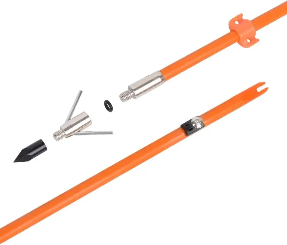 Elong Bow Fishing 32 Inch 5/16" Hunting Arrows Archery Fiberglass Arrows with Safety Slides Broadheads