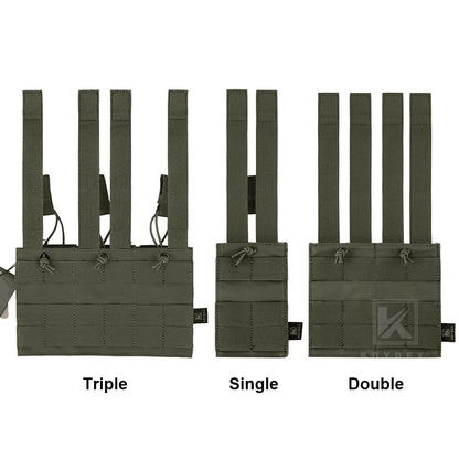 KRYDEX Tactical Magazine Pouch Single/Double/Triple Open-Top MOLLE Strap Holder Mag Pouch for 5.56mm M4 M16 Hunting Accessories