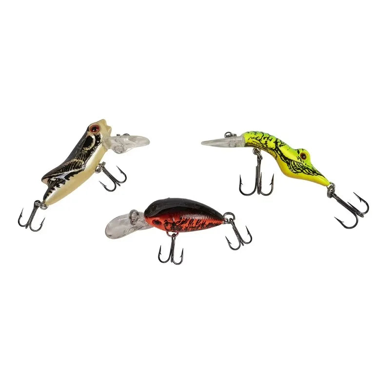 3-Piece Mini Creature Fishing Lure Kit, Assorted Colors