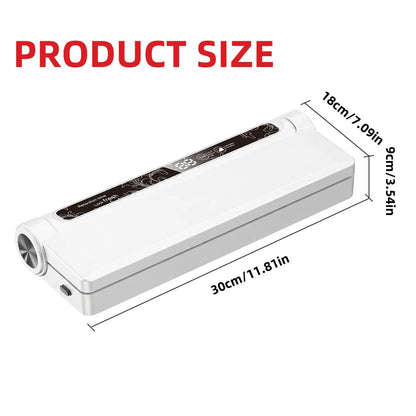 90W High Power Vacuum Sealer 62KPA Strong Suction Digital Countdown Dry & Wet Food Sealer Machine with 20pcs Bags for Home Refrigerator Sous Vide Cooking