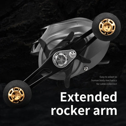 ROOBLINOS AK2000 Baitcasting Reel 7.2:1 High Speed Gear Ratio Aluminum Spool Smooth Powerful Fishing Wheel for Freshwater Saltwa