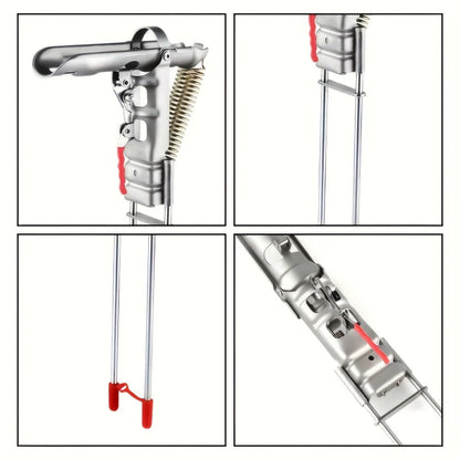 Automatic Spring Fishing Rod Holder, Adjustable Folding Stainless Steel, Ideal for Hands-Free Ground Fishing（2Pcs）