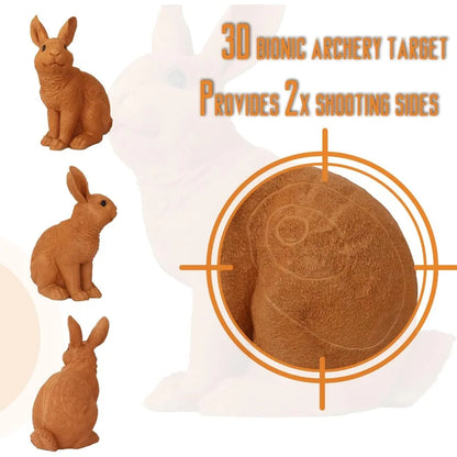 3D Rabbit Archery Target with GroupStand for Realistic Hunting Practice and Outdoor Target Shooting Durable Foam Construction f