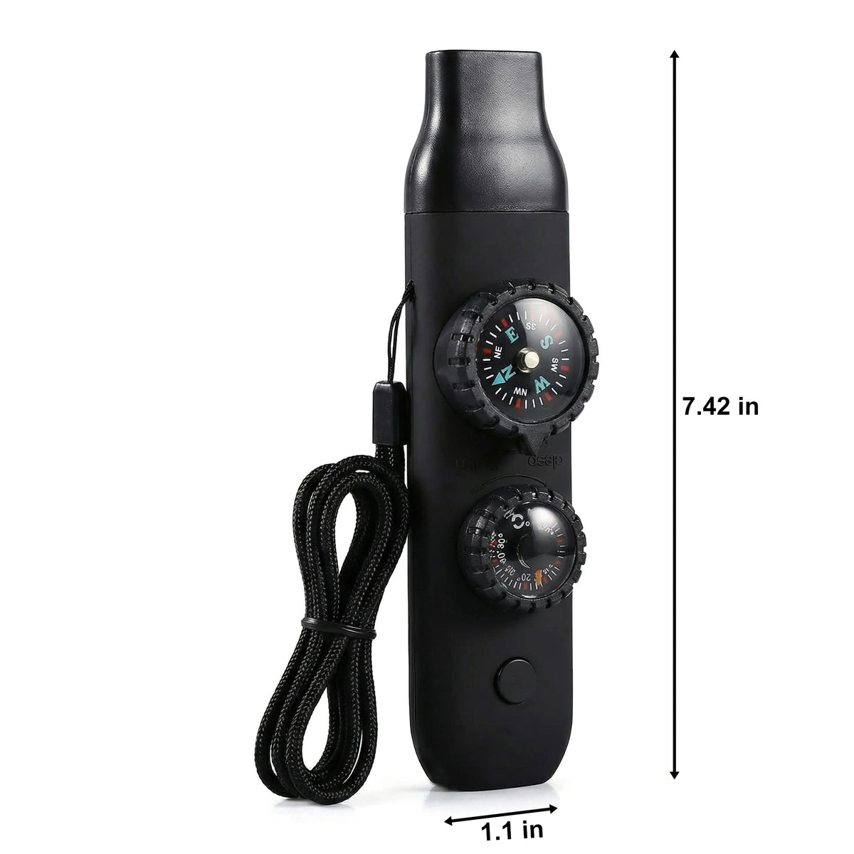 Emergency Survival Safety Whistle，Whistle for Kids with Lanyard,Compass,Thermometer,Ideal for Kayaking, Boating, Hiking, Camping