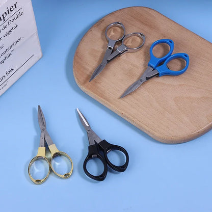 1pc portable folding scissors, mini fishing gear supplies, suitable for outdoor and home use