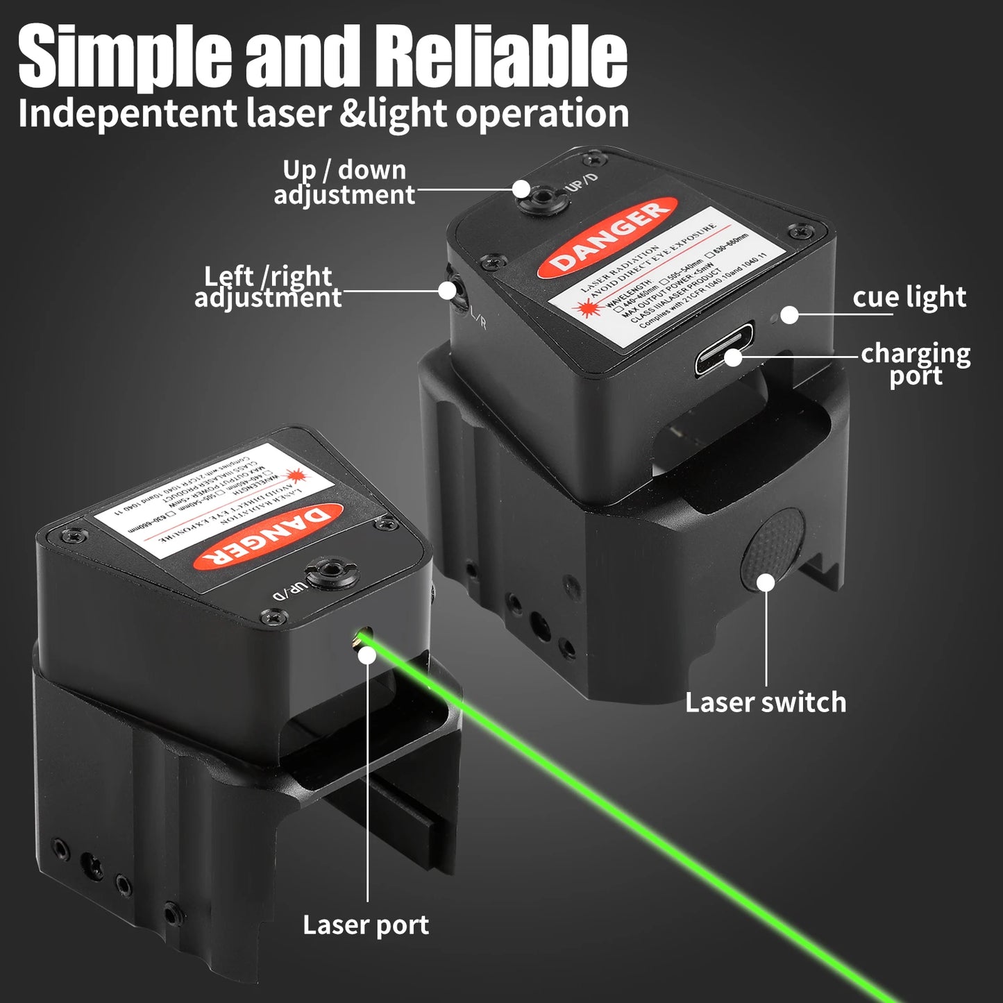 2 Mile Laser Sights Range Slide Racker Jacker Compatiblewith Glock 17, 19, 19X, 26, PSA Dagger, and More with Improved Slide Gri