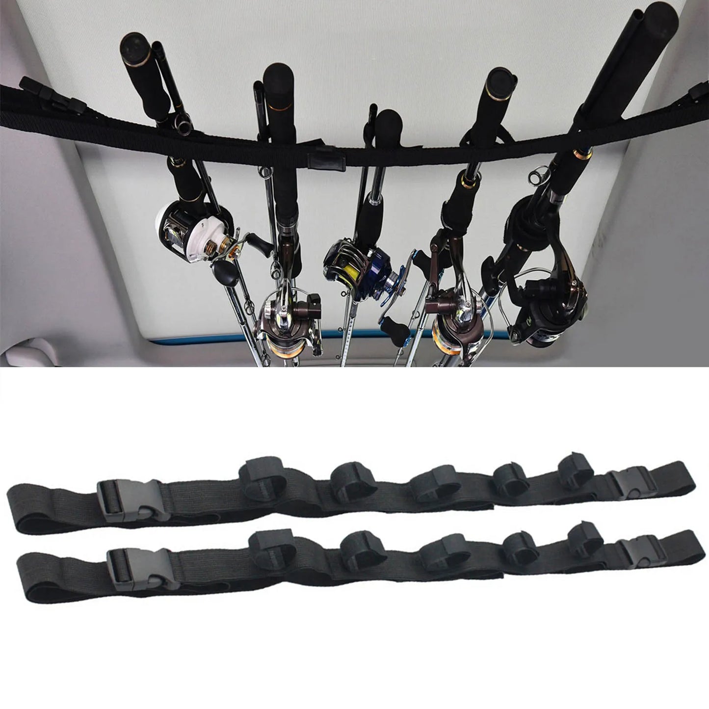 Car Fishing Rod Holder Strap Durable Material Universal Size Rod Holder Suitable for Friend Family Neighbors Gift Dropshipping