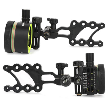 Archery 0.019'' Fiber Optic Adjust 5 Pin Compound Bow Sight  Alloy Portable for Bows Outdoor Shooting Right Handed Accessories