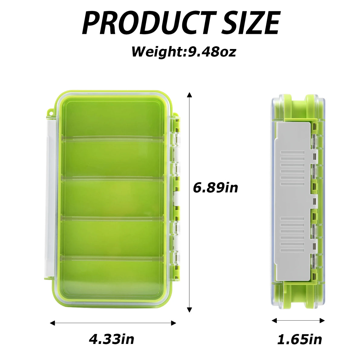 Goture Waterproof Fly Fishing Lure Bait Trout Flies Storage Box Case Container Fish Lure Bait Portable Fly Fishing Box