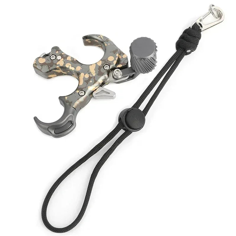 3 Finger Release Aids Archery Compound Bow Release Thumb Adjustable Left Right Hand Caliper Trigger Hunting Shooting Target