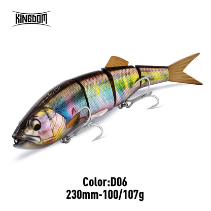 Kingdom DIY Jointed Bait 230mm 100-107g Floating Sinking Fishing Lure 4 Sections Multi Joint Hard Bait Swimbaits Bass Fishing
