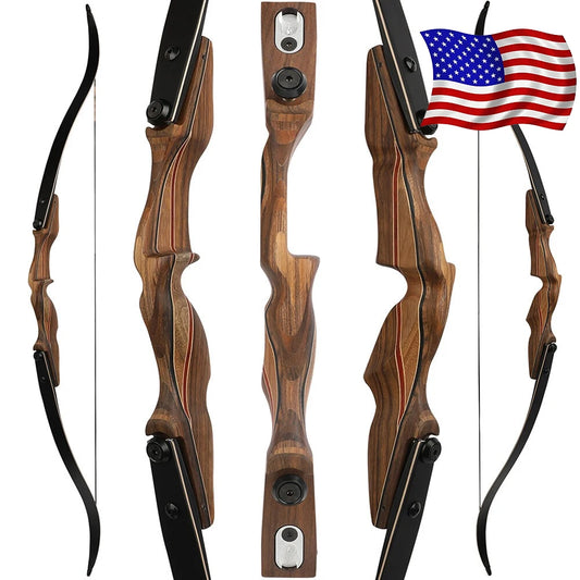 ILF Recurve Split Bow Set  60 Inch Takedown Bow 50/60lbs Right Hand Wood Riser for Adults Hunting Shooting Sports