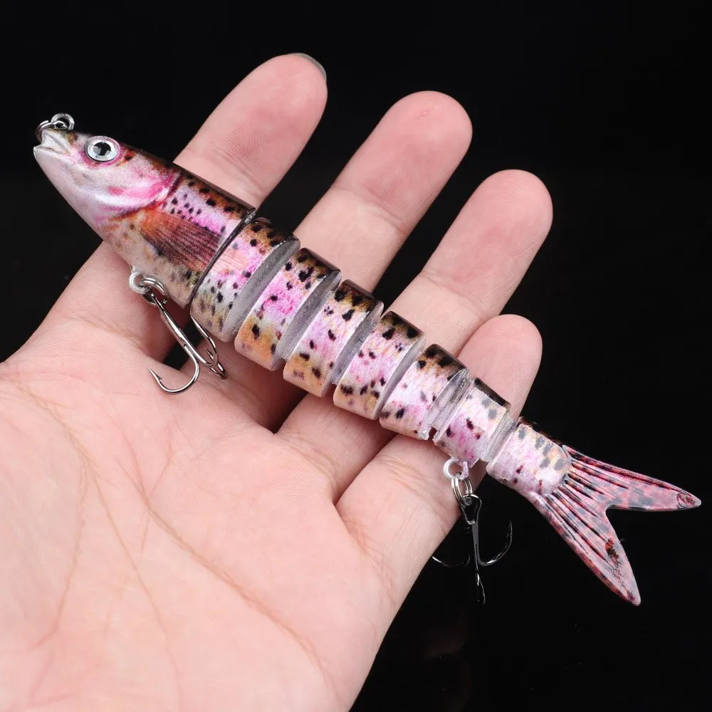 15pcs Jointed Fishing Lures Swimbait Hard Bait Artificial Bait 13cm 19g