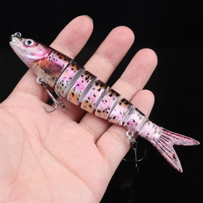 15pcs Jointed Fishing Lures Swimbait Hard Bait Artificial Bait 13cm 19g