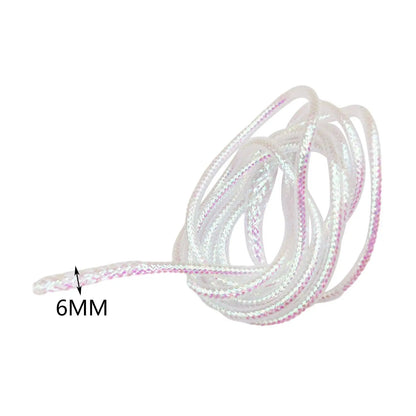 Round Pearl Mylar Braided Tubing Nylon Fly Tying Tool Fishing Materials Mesh for Freshwater Streamers 2mm 4mm 6mm