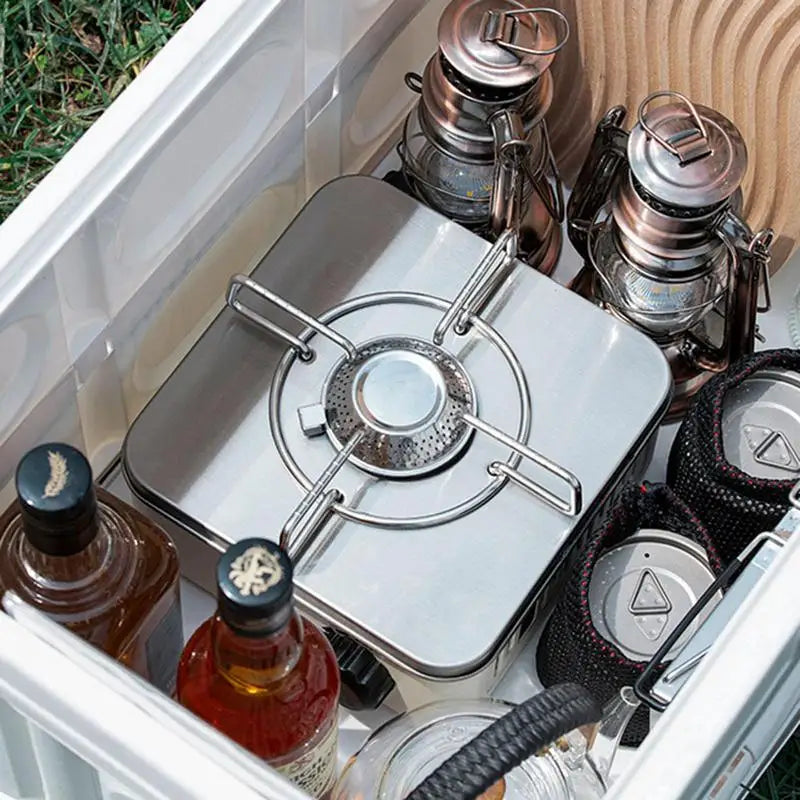 Cassette Furnace Outdoor Portable Gas Stove Travel Camping Picnic Fondue Cassette Furnace Mini Burner BBQ Barbecue Hiking