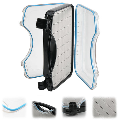 Goture Waterproof Fly Fishing Lure Bait Trout Flies Storage Box Case Container Fish Lure Bait Portable Fly Fishing Box