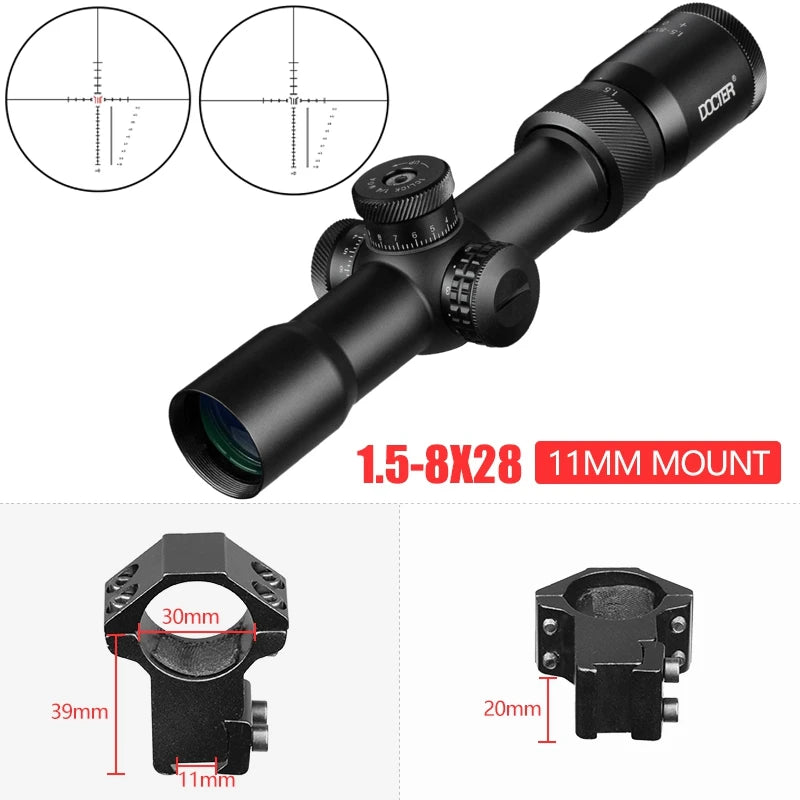 10-40X56 E Hunting Scopes Side Wheel Parallax Adjustment Optics Riflescope Red And Green Dot Sight For Scopes