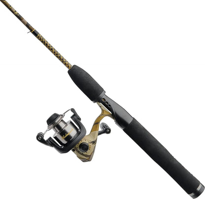 Camo Fishing Rod and Reel Combo, 6'6" Medium Power with Smooth Spinning Reel for Freshwater Fishing
