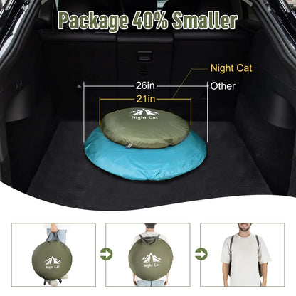 Night Cat Pop-up Camping Tent: 1 Person Tent Waterproof Instant Easy Setup Outdoor Tent For Camping Fishing Hiking Hunting