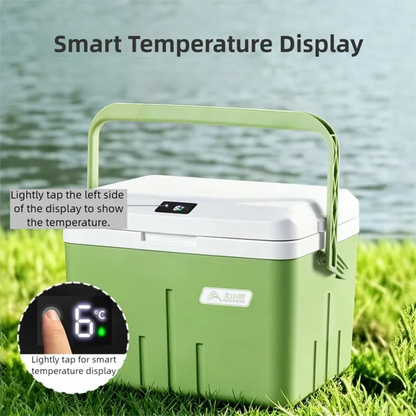 BISINNA Portable Ice Box Large Capacity Outdoor Travel Car Fridge with Temperature Display Camping Fishing Beach Cooler Box
