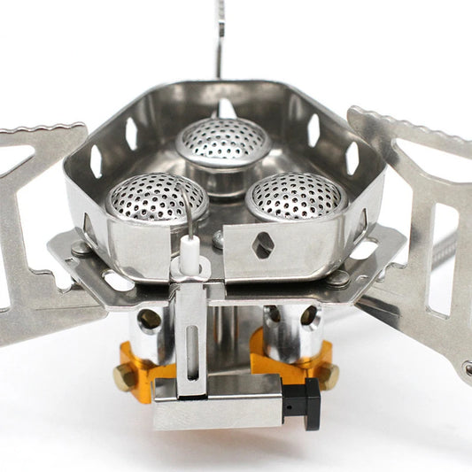 5800W Mini Gas Stove Outdoor Folding Tourist Burner Portable Furnace Picnic Cooking Camping Supplies