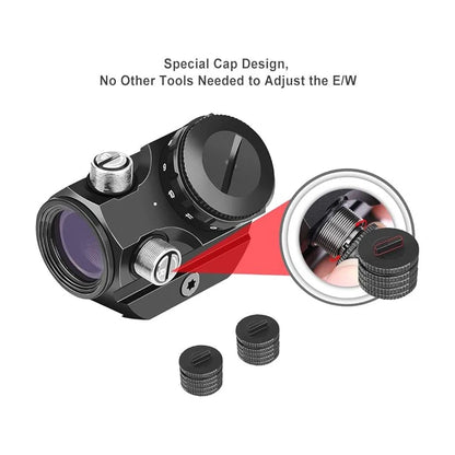 Feyachi RDS-22 2 MOA Red Dot Sight Compact Red Dot Scope 1 x 22mm，Selectable with 5 Slots 0.83”Riser Mount