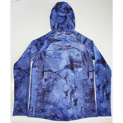 Fishing Hoodie Shirt Sailing Breathable Mask Neck Men Sun Protection Hunting Jersey Camisa De Pesca Fish Gear Beach Tops Wear