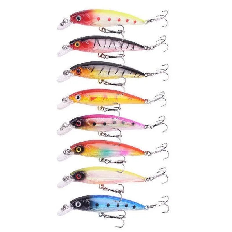 8pcs Fishing Hard Bait Set Swimbait for Bass Pike Minnow Fishing Lures