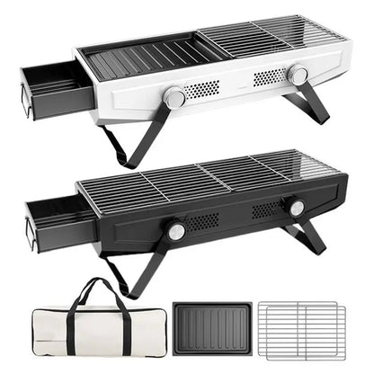 Folding Camping BBQ Grill Charcoal Barbecue Grills Portable Wood Stove Picnic Wood Burning Charcoal Grill Burner For Camping