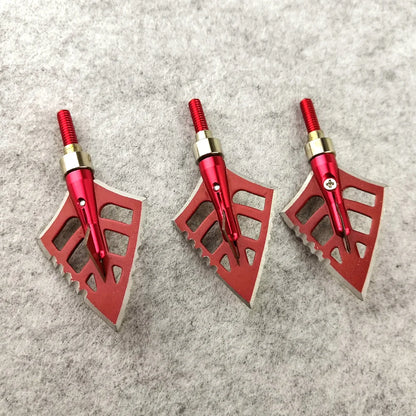 12X Archery Arrowheads 125grain Blade Broadheads Screws Arrow Tips for Outdoor Hunting Target Shooting Practice Accessories