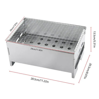 Detachable Barbecue Grill Heating Stoves Portable Camping BBQ Grill Rack Net Firewood Stove Stainless steel Cooking BBQ Grill