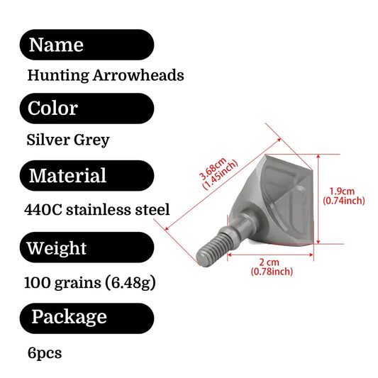 Archery Arrowheads Broadhead Screw in Point Tips 100grain for Bow Arrow Outdoor Hunting Shooting Target Game Field Accessories