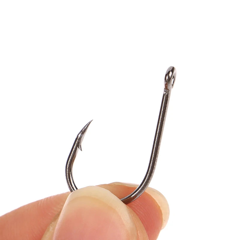 100-500PCS Fishing Hooks Set High Carbon Steel Sharp Durable Barbed Fishhook Rock Fishing Equipment Gear Tackle Accessories
